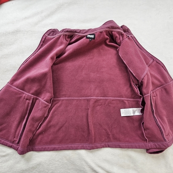 Bass Outdoor Full Zip Fleece Jacket with Thumb Holes Rose Pink Size M - Picture 5 of 9